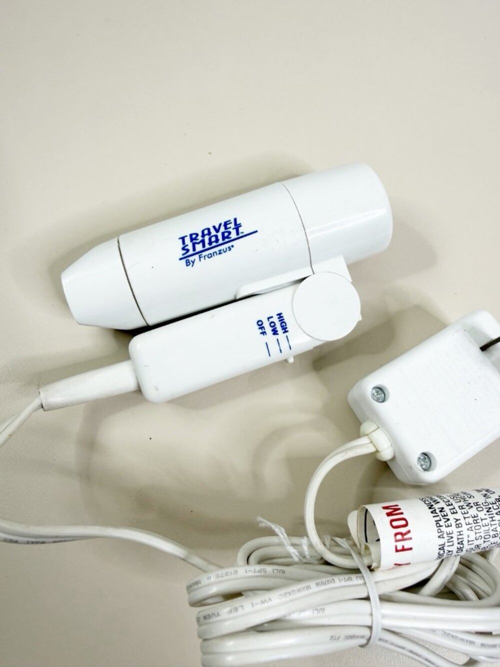 VTG Franzus Co. Travel Smart Mini Hair Dryer 2 Settings TS700HHD Folds Works!